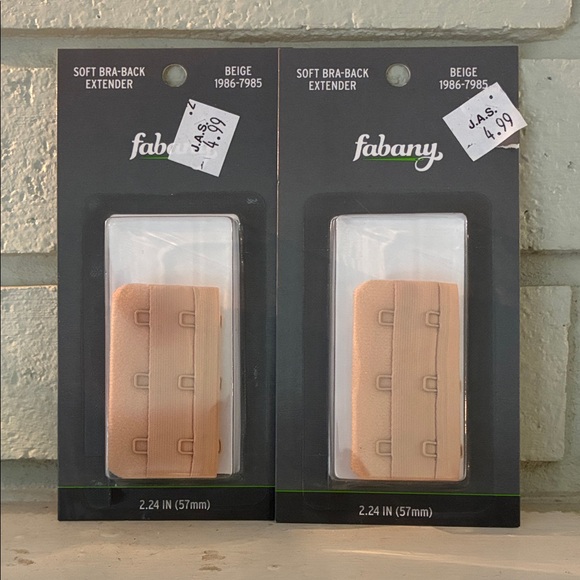 Set of 2 Fabany Beige Bra Back Extender - Picture 1 of 5
